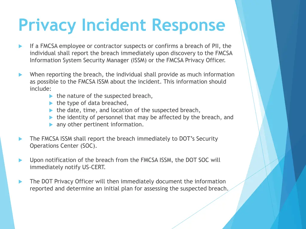 privacy incident response