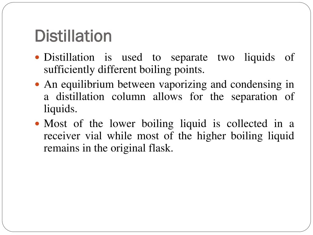 distillation distillation