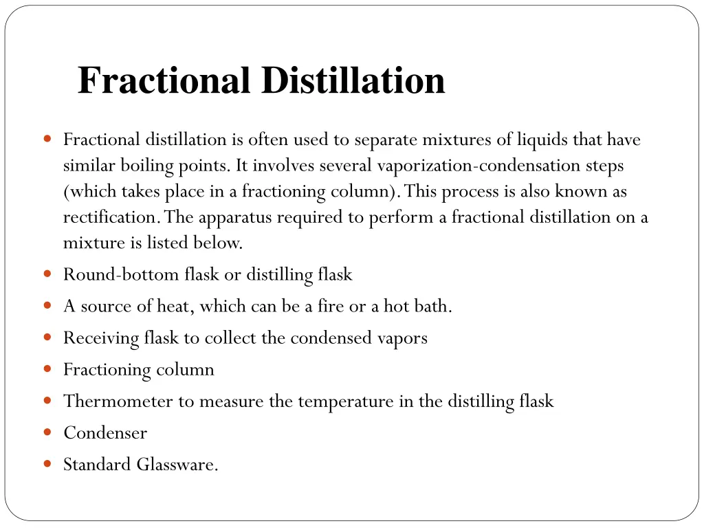 fractional distillation