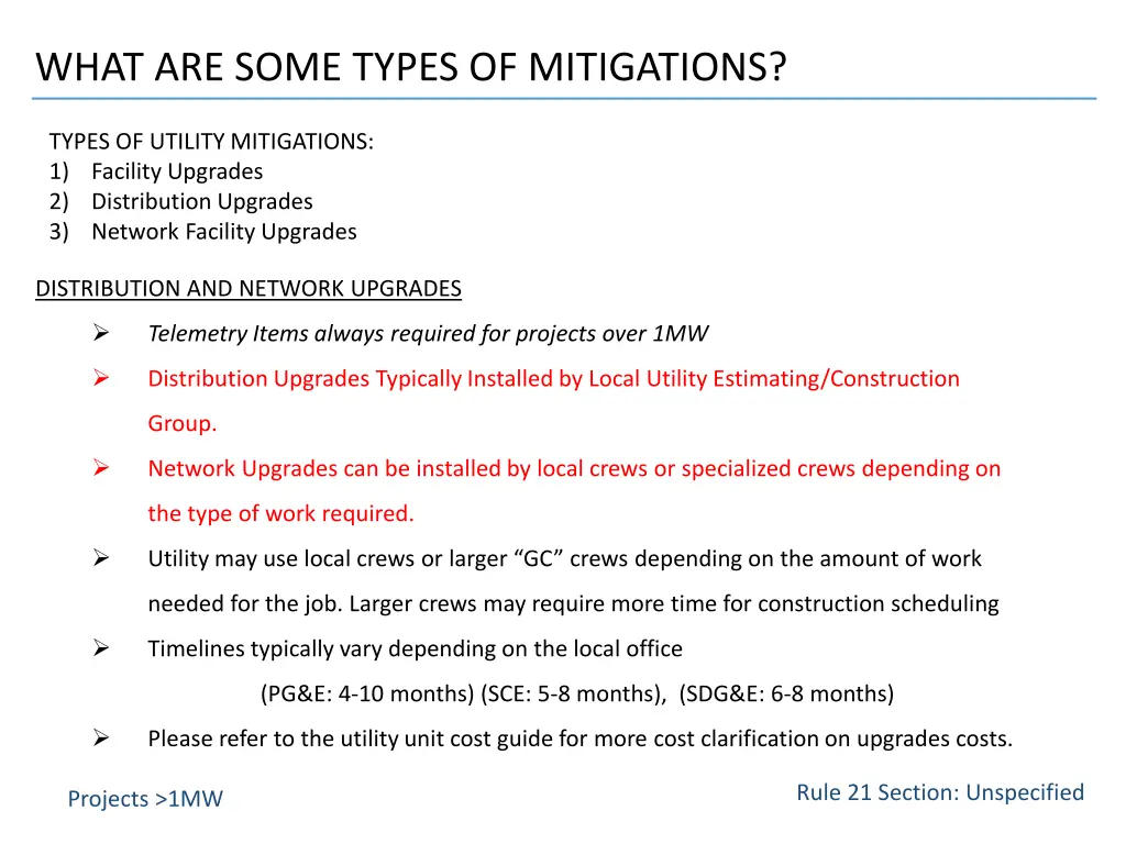 what are some types of mitigations