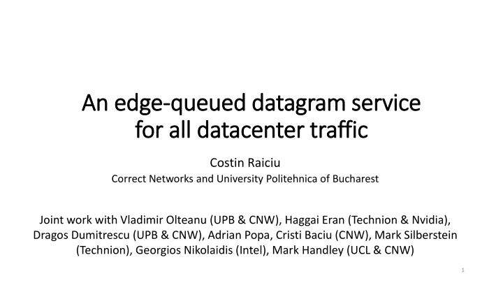 an edge an edge queued datagram service queued