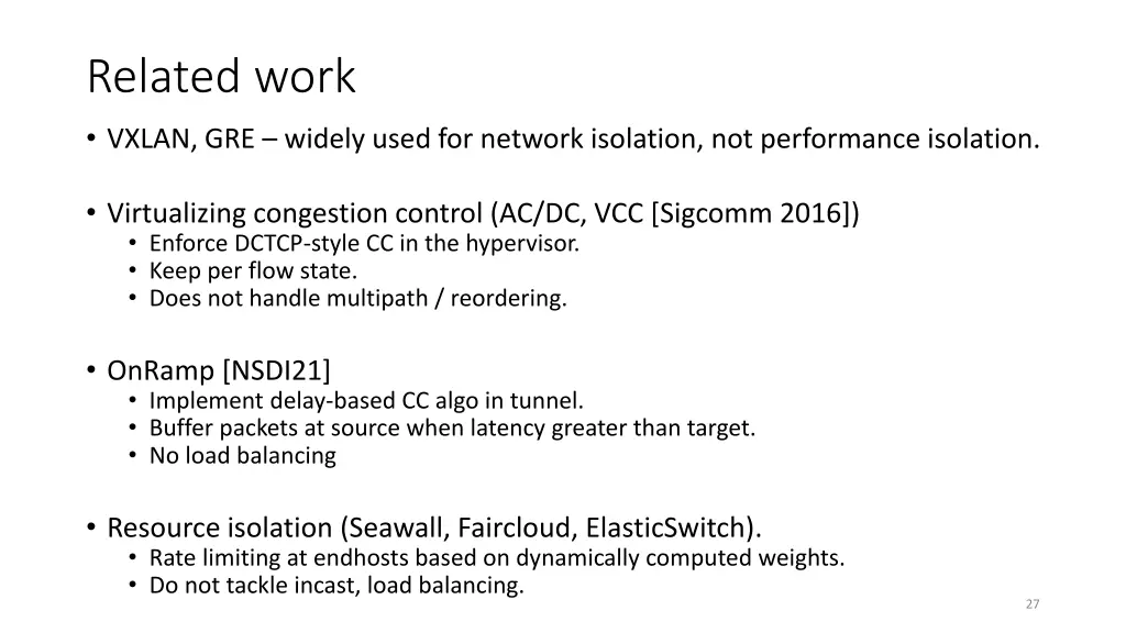 related work vxlan gre widely used for network