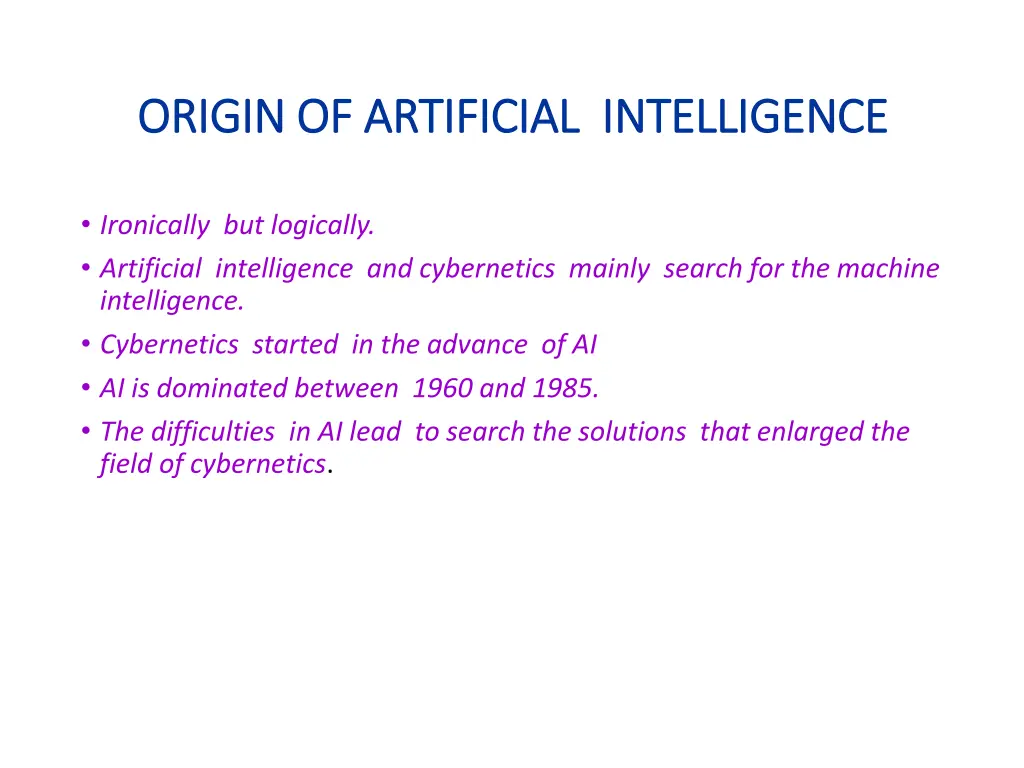 origin of artificial intelligence origin