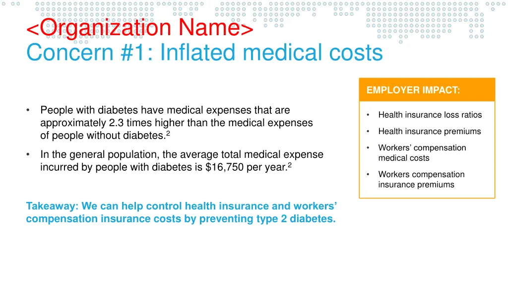 organization name concern 1 inflated medical costs