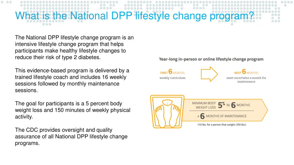 what is the national dpp lifestyle change program