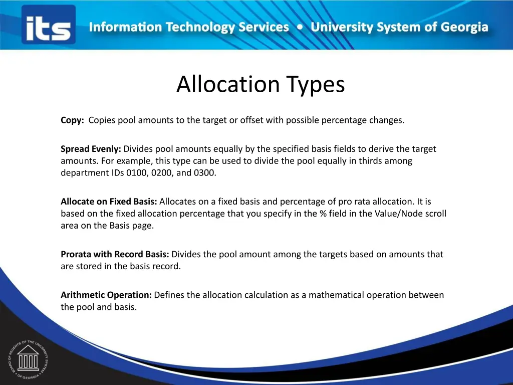 allocation types