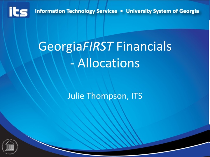 georgia first financials allocations