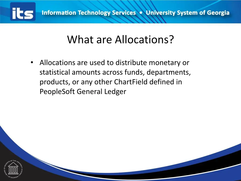 what are allocations