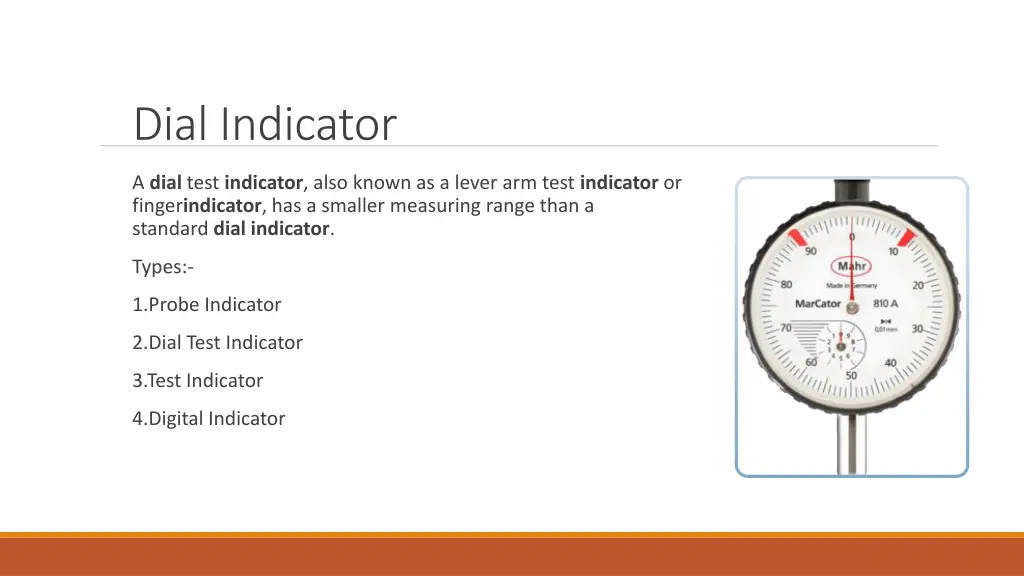 dial indicator