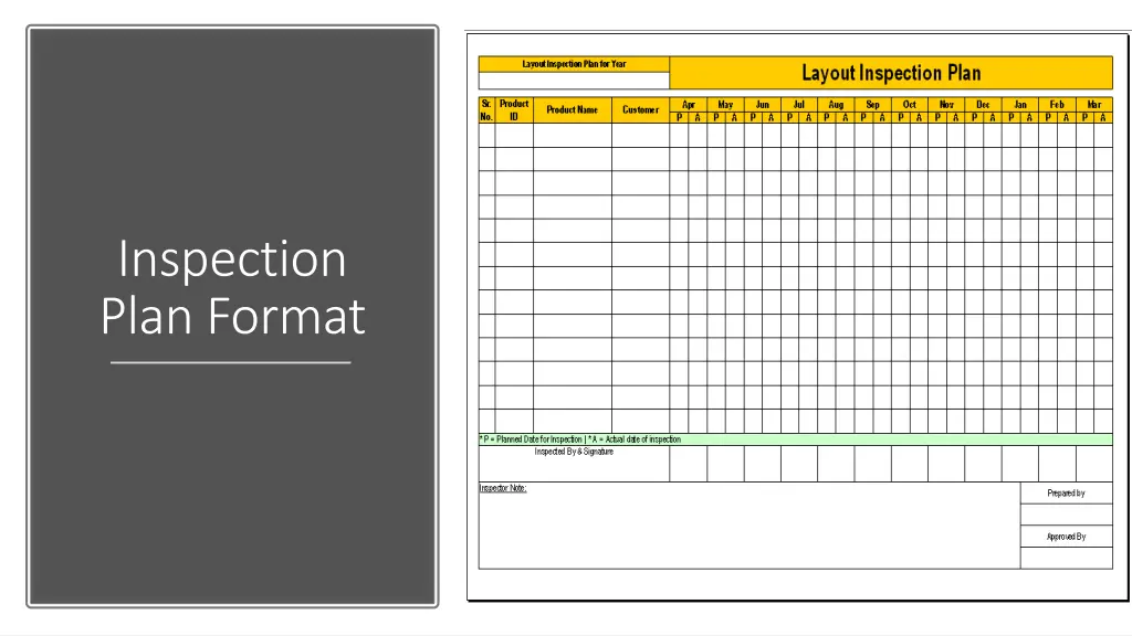 inspection plan format