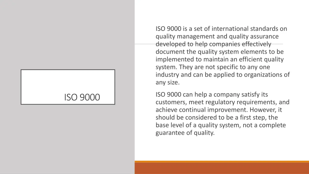 iso 9000 is a set of international standards