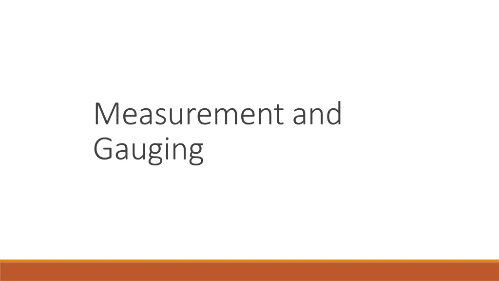 measurement and gauging