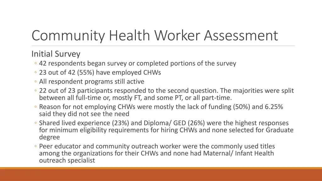 community health worker assessment