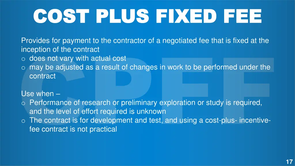 cost plus fixed fee cost plus fixed fee