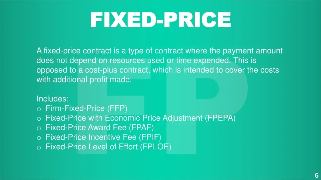 fixed fixed price