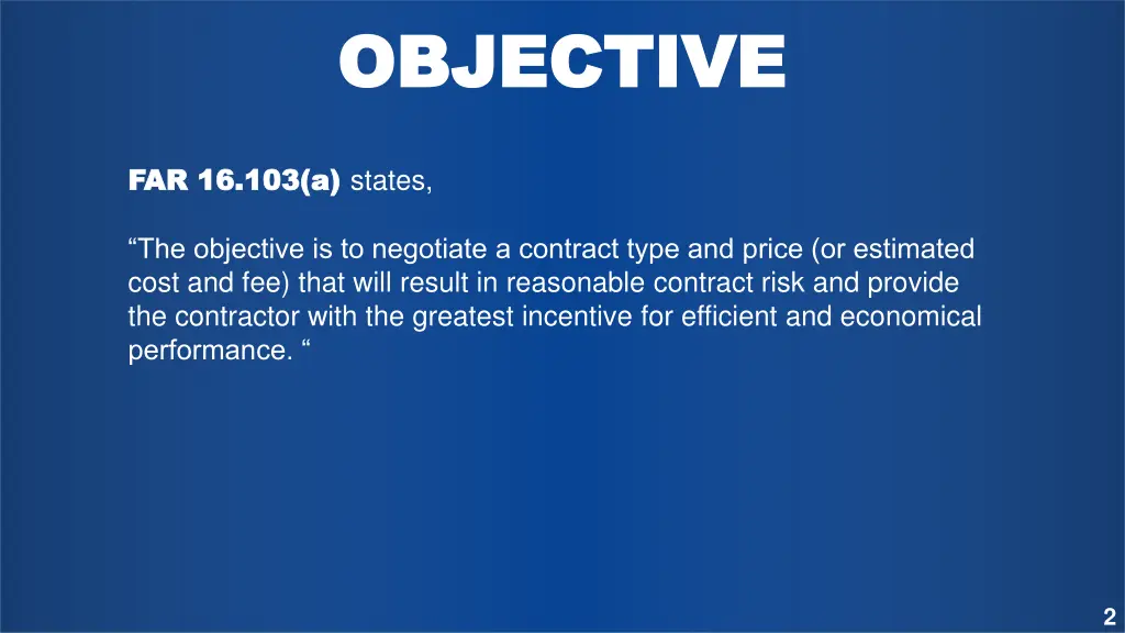 objective objective