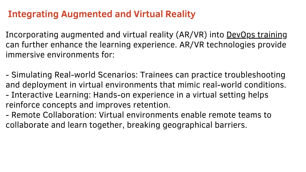 integrating augmented and virtual reality