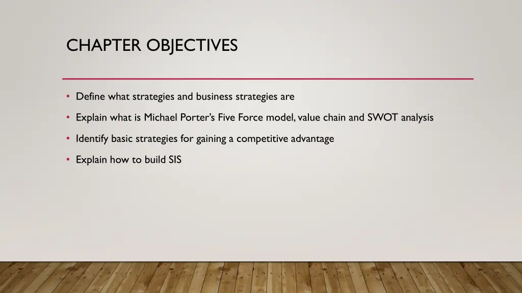 chapter objectives