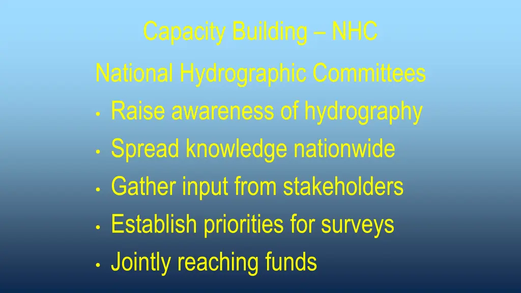 capacity building nhc national hydrographic