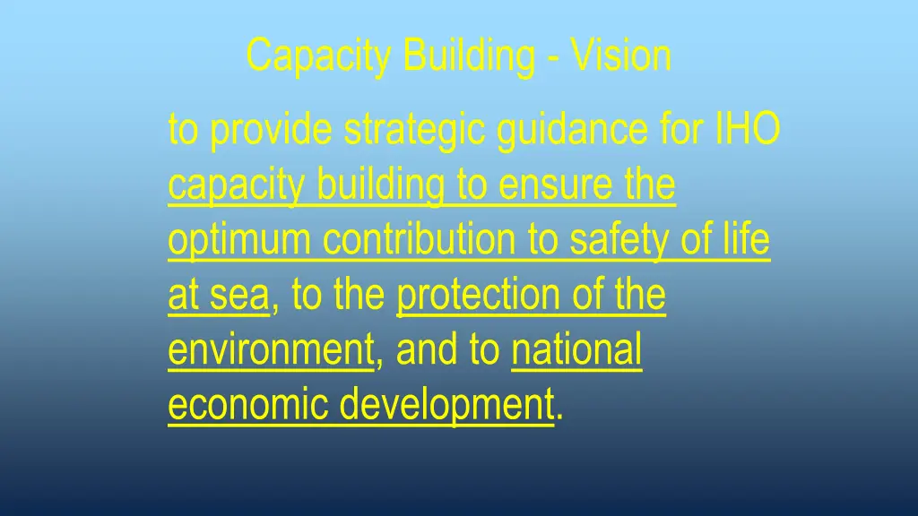 capacity building vision to provide strategic