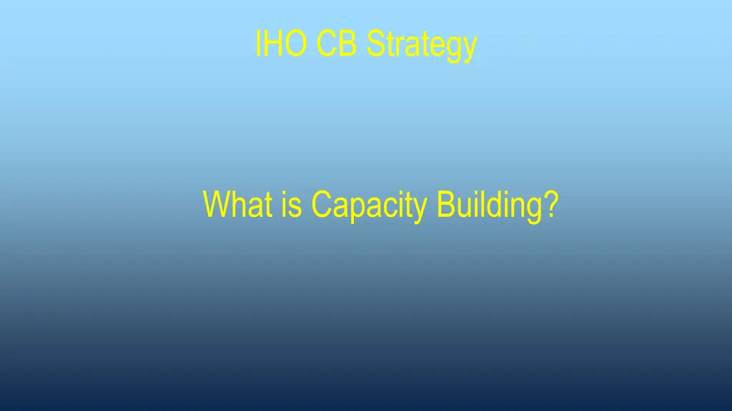 iho cb strategy