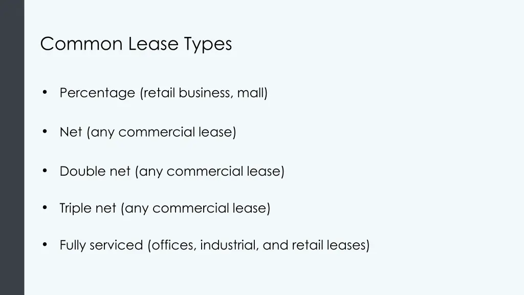 common lease types