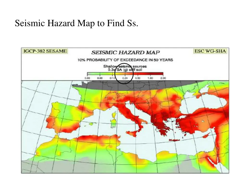 seismic hazard map to find ss