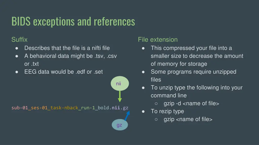 bids exceptions and references