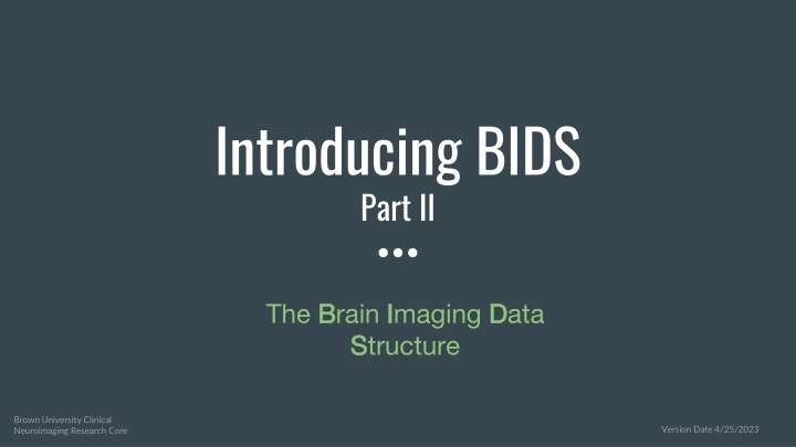 introducing bids part ii