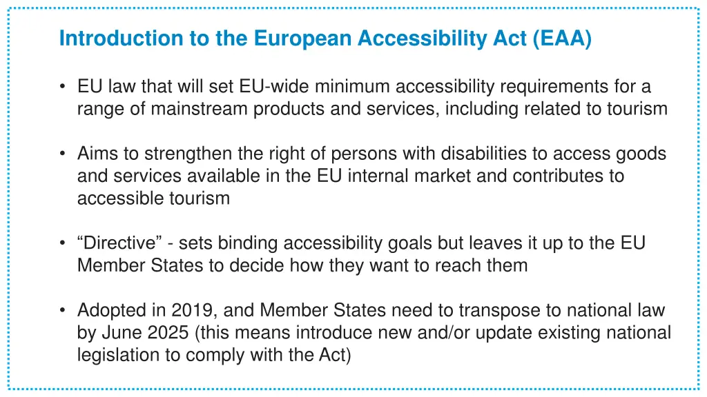 introduction to the european accessibility act eaa