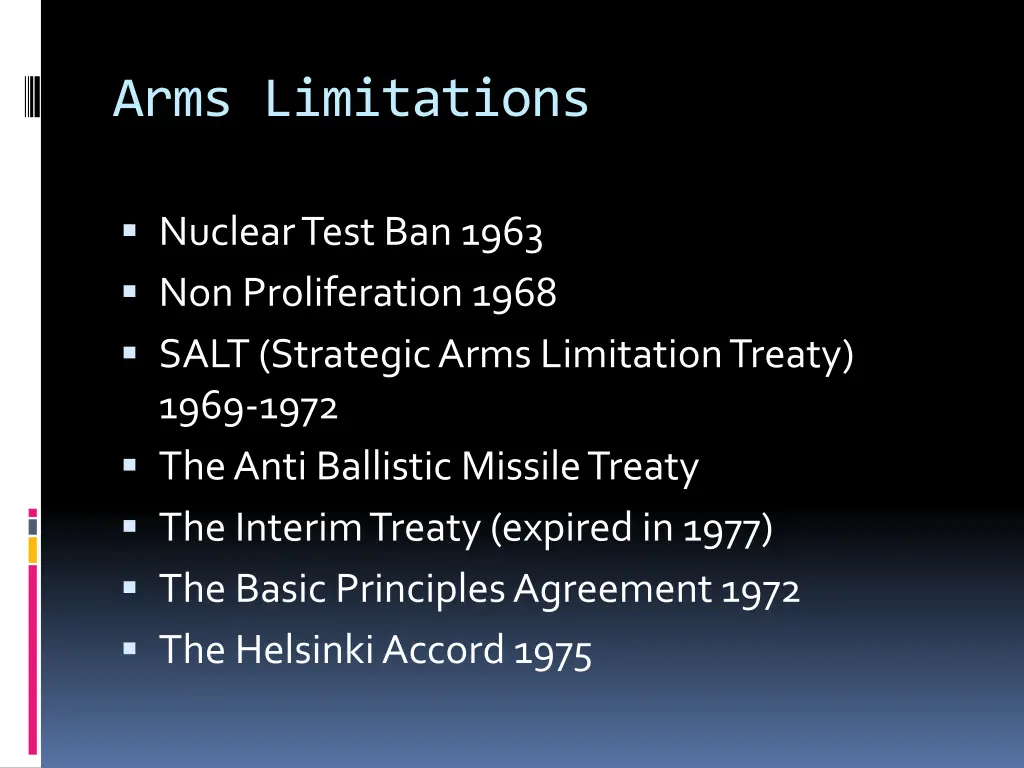 arms limitations