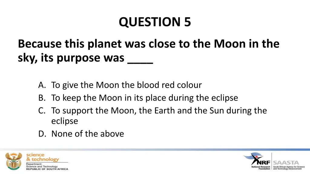 question 5