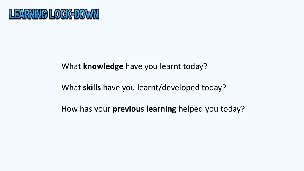 what knowledge have you learnt today