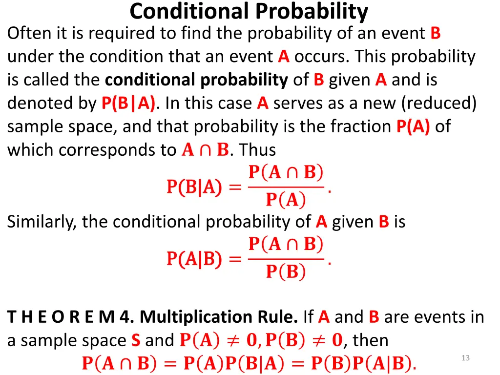 conditional probability