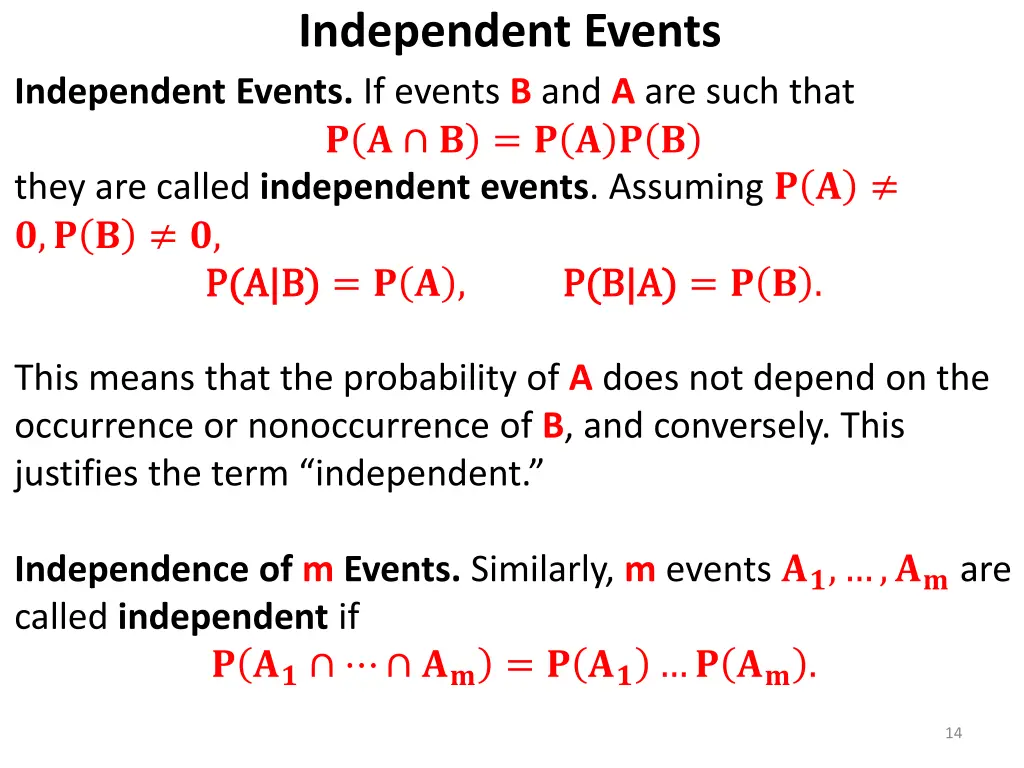 independent events