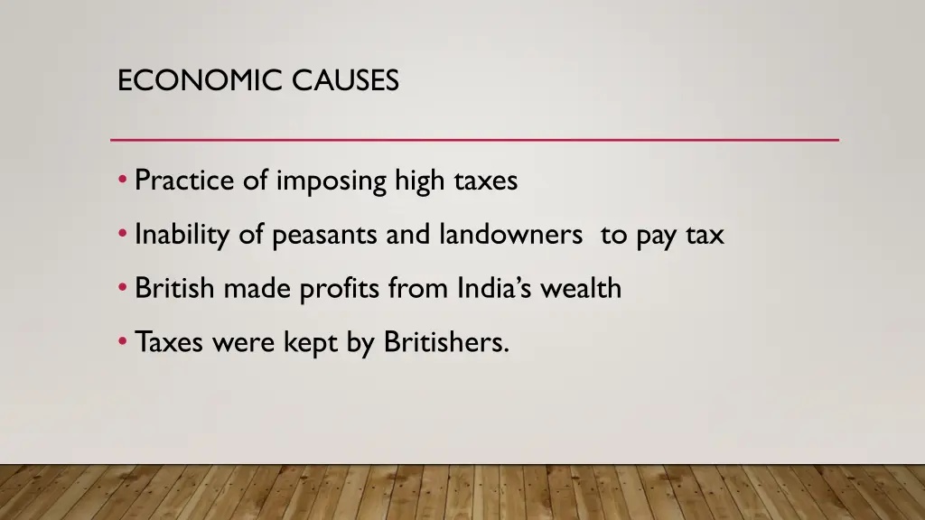 economic causes