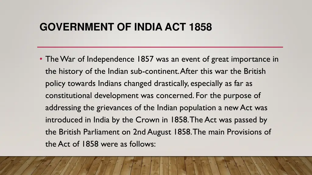 government of india act 1858