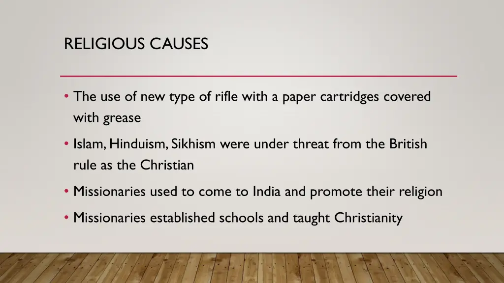 religious causes