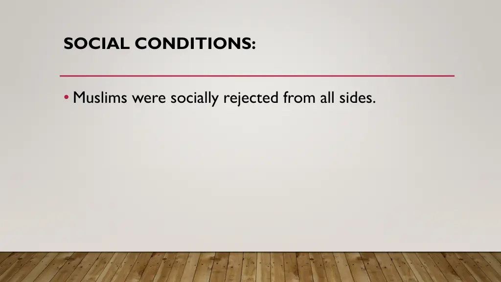 social conditions