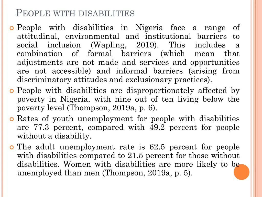 p eople with disabilities with disabilities