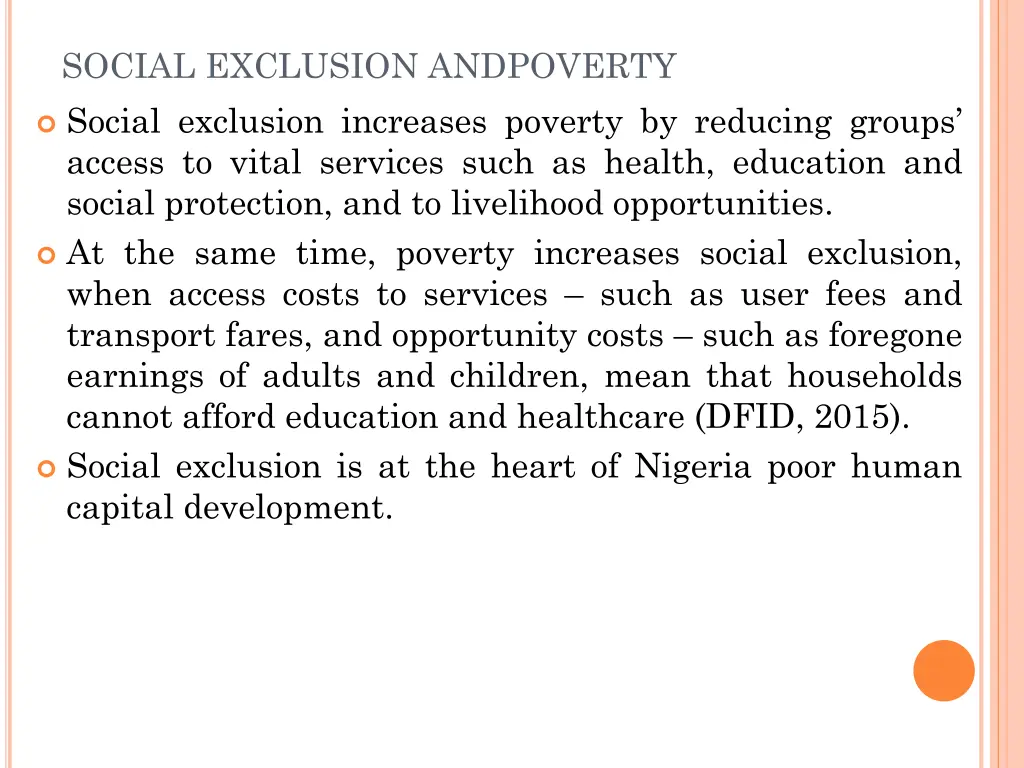 social exclusion andpoverty