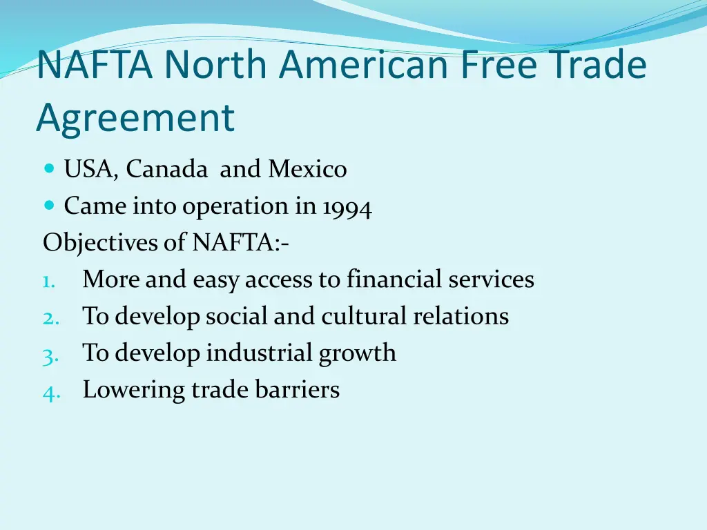 nafta north american free trade agreement