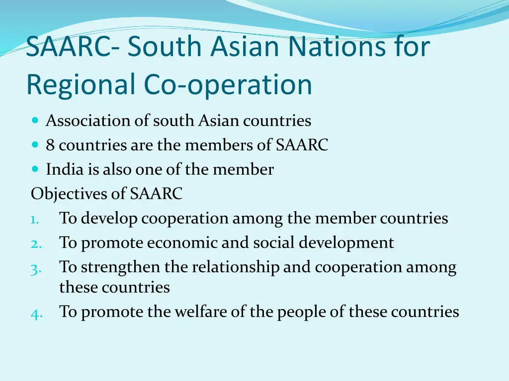 saarc south asian nations for regional