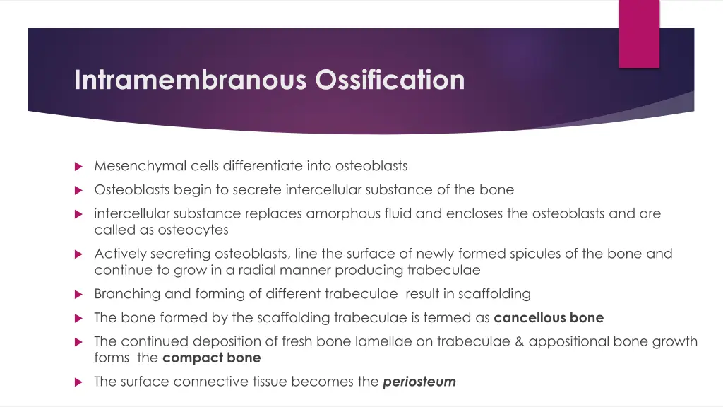 intramembranous ossification