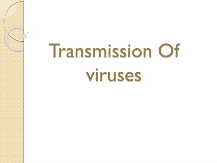 transmission of viruses