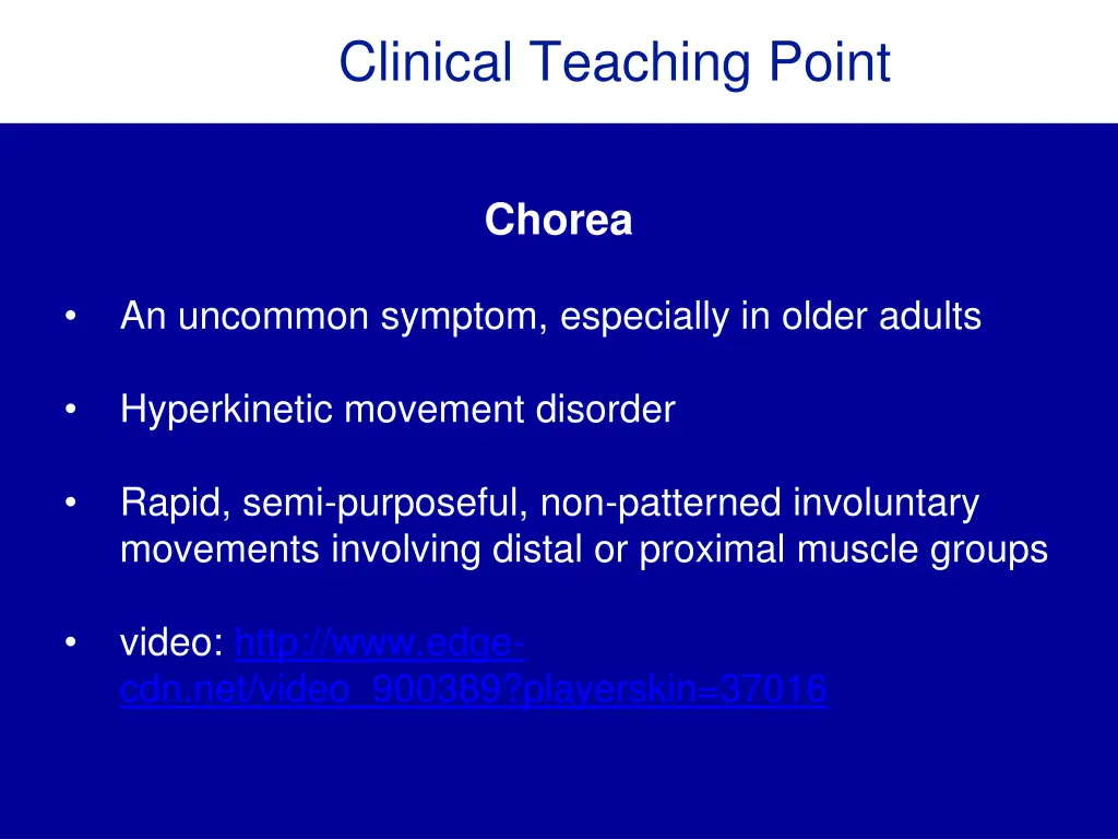 clinical teaching point