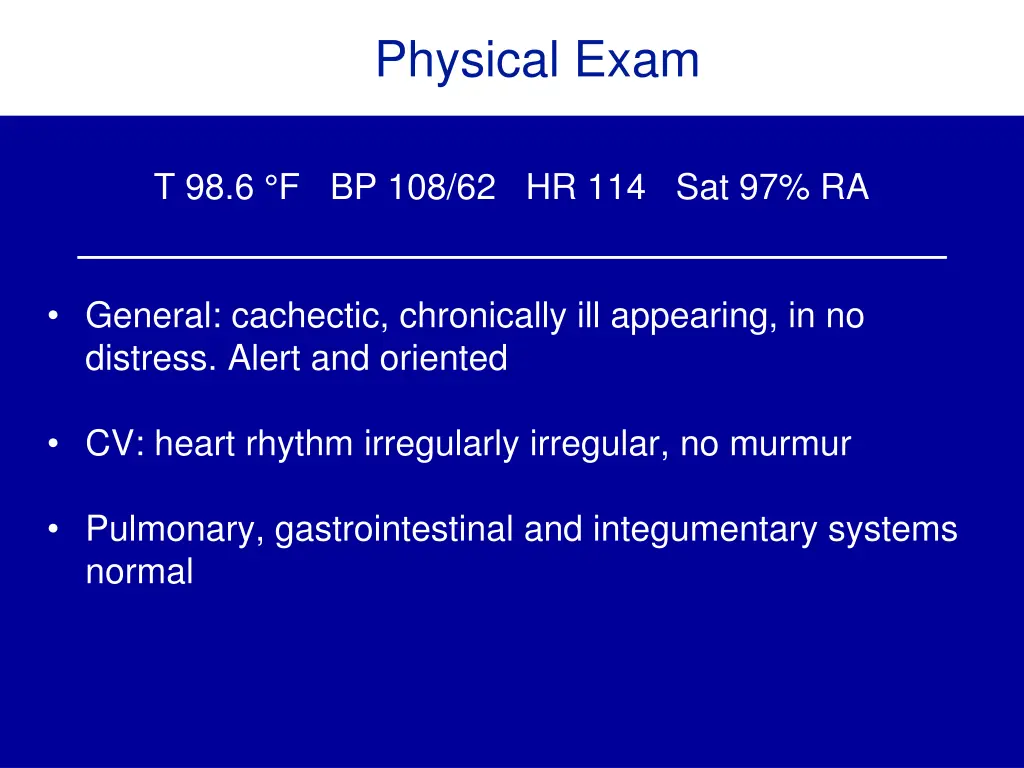 physical exam