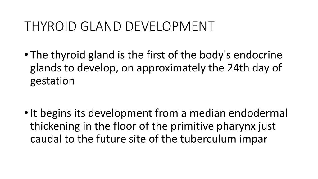 thyroid gland development