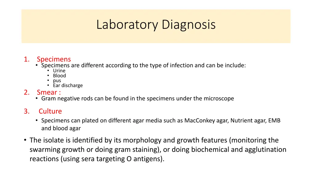 laboratory diagnosis