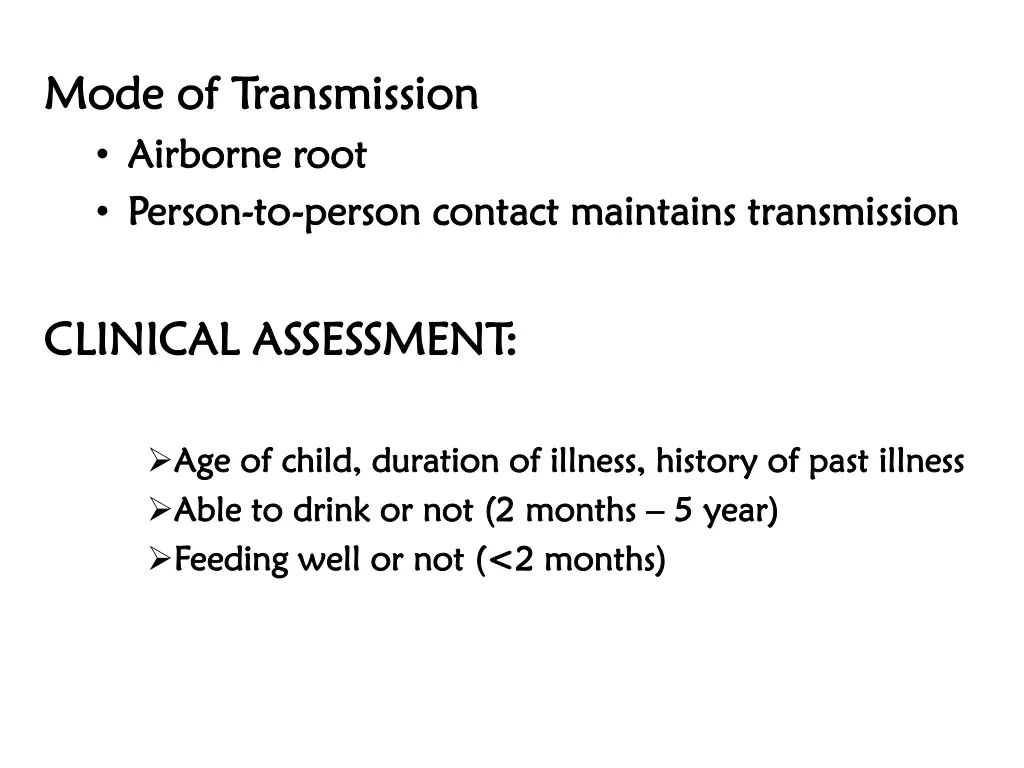 mode of transmission mode of transmission